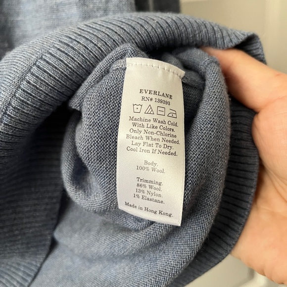 Everlane Wool Pullover Sweater, blue - Men’s M | Unisex L - Picture 4 of 5